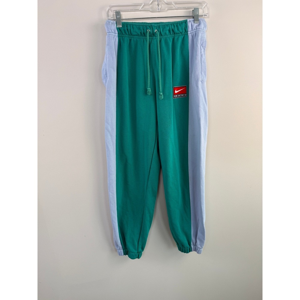 Nike Team Colorblock Sweatpants Neptune Green Joggers Women's Small Team Logo